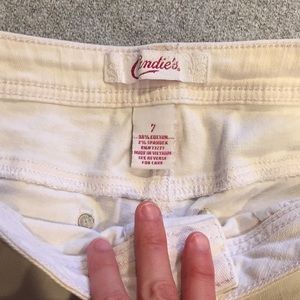 Candies brand white shorts size 7 .